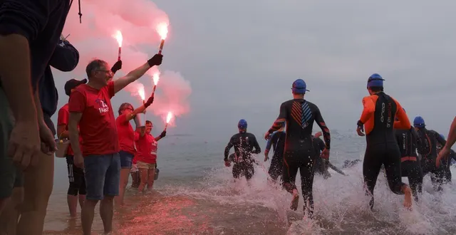 photo  en 2025, le t24, un triathlon de 24 heures à carantec (finistère), a attiré environ 1 000 participants. il revient en bretagne pour une deuxième édition.  &copy;  t24 / fabien debard-oudot 