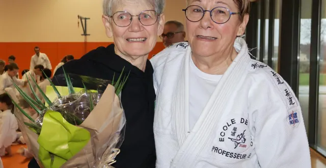 photo  annick monboussin et annick trouillet, deux figures du club de judo depuis sa création.  &copy;  ouest-france 