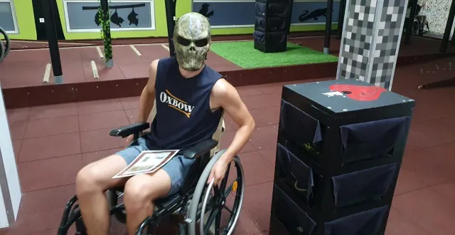 photo  l’espace de jeux zoodéfis du spaycific’zoo dans la sarthe est rouvert au public. il propose des jeux où la situation de handicap est mise en avant pour valoriser la diversité dans une équipe.  &copy;  d.r. 