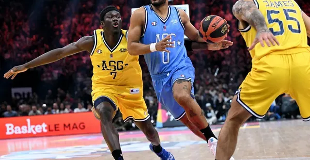 photo  élie okobo lors du all-star lnb 2023.  &copy;  bertrand guay / afp 