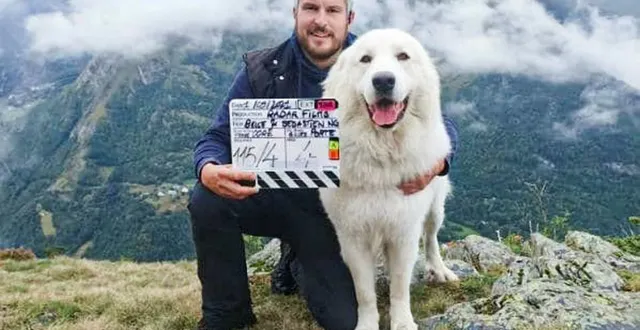 photo  alexandre leloup et rocco sur le tournage de « belle et sébastien : nouvelle génération ».  &copy;  alexandre leloup 