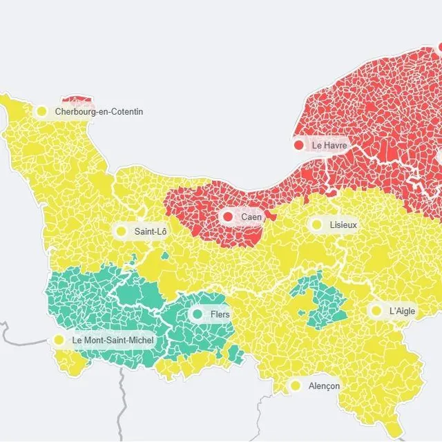 photo la qualité de l’air est dégradée à mauvaise notamment ce samedi selon atmo normandie.  ©  capture d’écran : atmo normandie