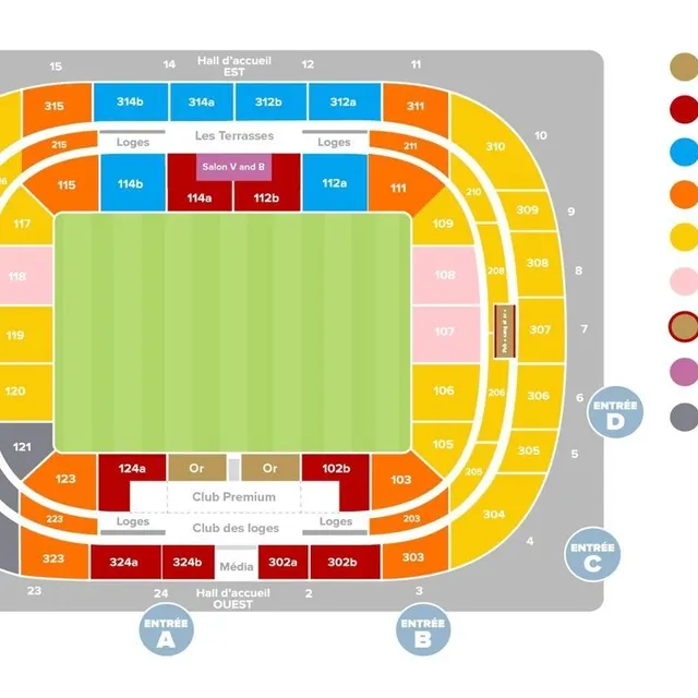 photo les différentes catégories des tribunes du stade marie-marvingt pour le match de coupe de france entre le mans fc et l’as nancy-lorraine.  ©  le mans fc