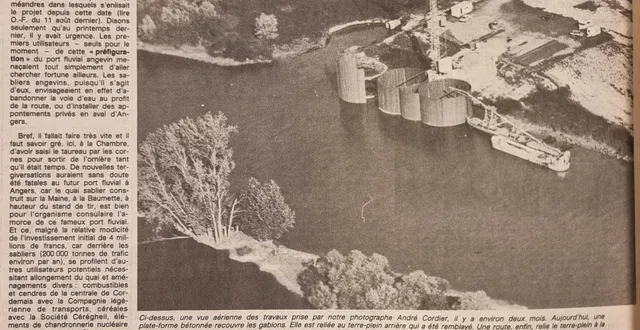 photo  l’aménagement du quai sablier de la baumette, à hauteur du stand de tir. il devait préfigurer celui d’un port fluvial sur la maine.  &copy;  ouest-france 