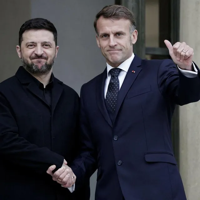 photo le 1er décembre dernier, emmanuel macron a notamment accueilli volodymyr zelensky, le président ukrainien.  ©  archives afp