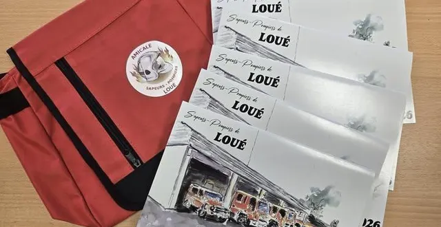 photo  un pompier volontaire de la caserne de loué a été agressé pendant la tournée des calendriers.  &copy;  sapeurs pompiers de loué 