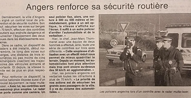 photo  les nouveaux radars mobiles multa-laser, l’arme fatale du xxie siècle contre les automobilistes trop pressés.  &copy;  ouest-france 