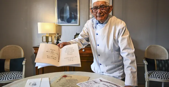 photo  ancien chef étoilé du moderne, rené delage avait cuisiné pour le général de gaulle en 1965.  &copy;  le maine libre - denis lambert 