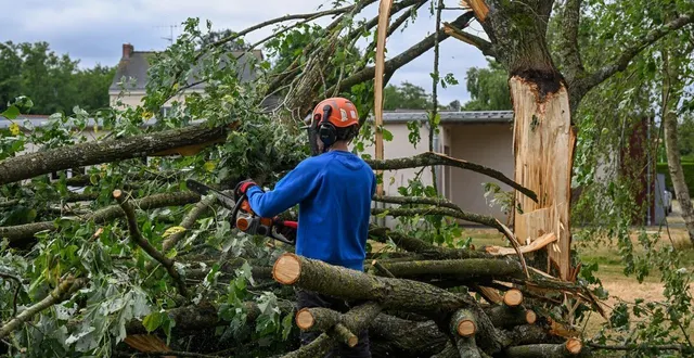 photo  fin juin à la ferrière-de-flée, une tornade fait de nombreux dégâts.  &copy;  co – laurent combet 