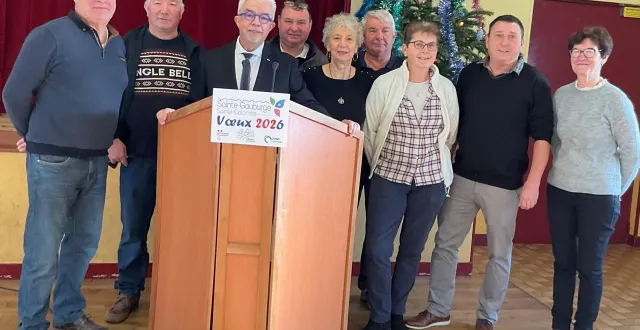 photo  présidée par le maire, philippe bigot, c’était la dernière réception des vœux municipaux de la mandature 2020-2026.  &copy;  ouest-france 