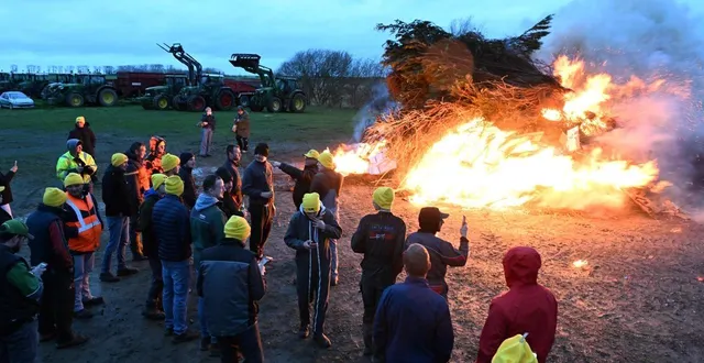 photo  des syndicats agricoles organisent plusieurs mobilisations en normandie, ce lundi 5 janvier 2026.  &copy;  thomas brégardis, ouest-france 