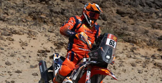 photo  au guidon de sa ktm, guillaume chollet a roulé pendant près de 6 heures ce lundi 5 janvier.  &copy;  dppi 