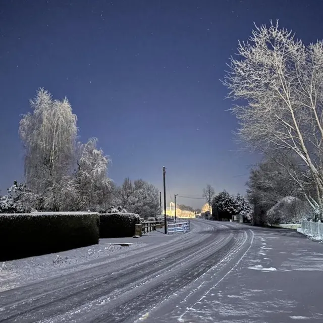 photo une route à chemillé, ce mardi matin.  ©  ouest-france