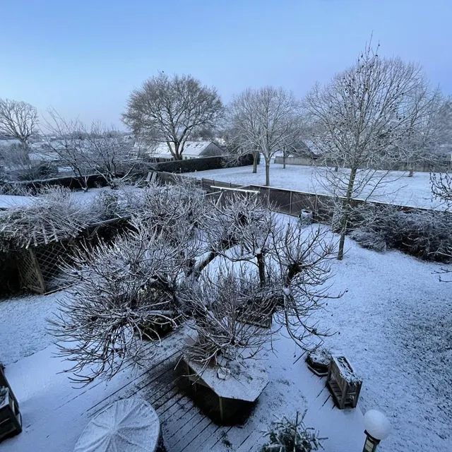 photo la neige au lion-d'angers ce mardi 6 janvier.  ©  ouest-france