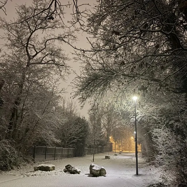 photo un chemin bien enneigé à saint-barthélemy-d’anjou.  ©  sarah serin barny
