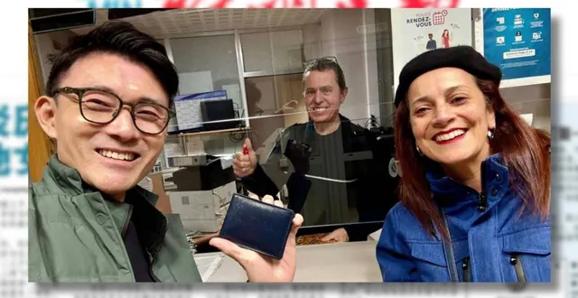 photo  le ministre de la culture à singapour, baey yam keng, a retrouvé son portefeuille à honfleur (calvados).  &copy;  police nationale du calvados 