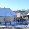 photo précigné. la neige a fait des heureux à l’école 