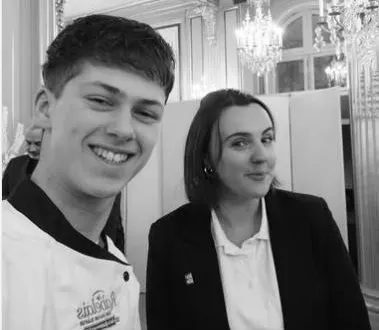 photo  paris, lundi 5 janvier 2026. adeline fromageau et benjamin sorin depuis le palais de l’élysée.  &copy;  dr 