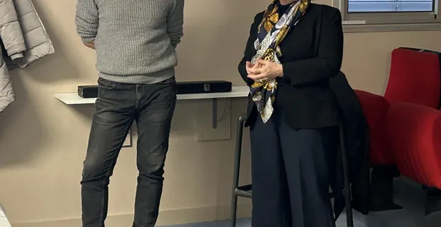 photo  rémi bourdeau, président de l’abc, et caroline houssin-salvetat, maire d’avrillé.  &copy;  ouest-france 
