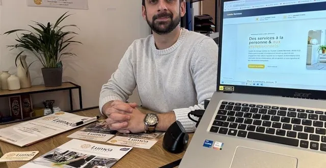 photo  mi-octobre 2025, thomas bonard a créé luméa services, une entreprise de services à la personne basée à la flèche (sarthe).  &copy;  ouest-france 