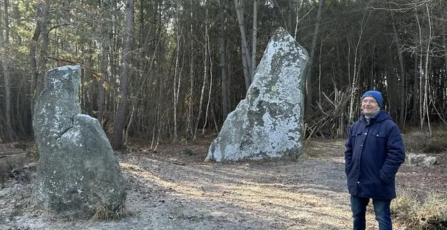 photo  à quelques kilomètres de la flèche (sarthe) à saint-jean-de-la-motte, se trouvent deux menhirs datant du néolithique.  &copy;  ouest-france 