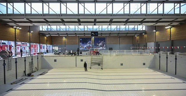 photo  pendant six semaines, jusqu’au 13 février 2026 inclus, la piscine des atlantides fait l’objet de travaux de rénovation et d’étanchéité.  &copy;  le maine libre – denis lambert 