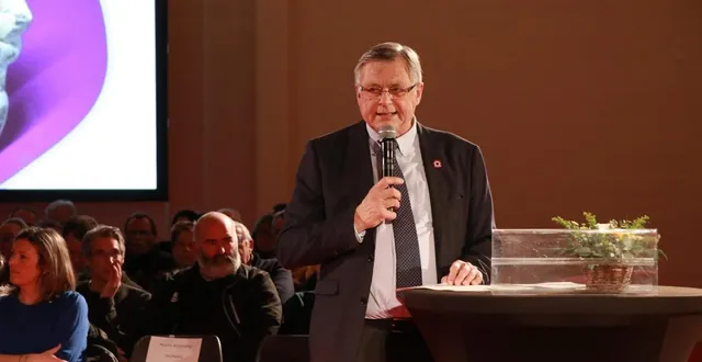 photo  pour gilles grimaud, président d’anjou bleu communauté, ces vœux 2026 étaient les derniers prononcés en tant qu’élu.  &copy;  ouest-france 