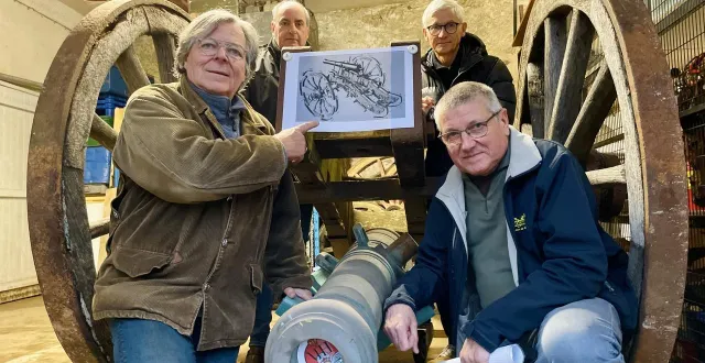 photo  cholet, le 8 janvier 2026. la section historique de la société des sciences, lettres et arts (sla) de cholet s’est donné pour mission de restaurer un canon des guerres de vendée.  &copy;  co - lucas rojouan 