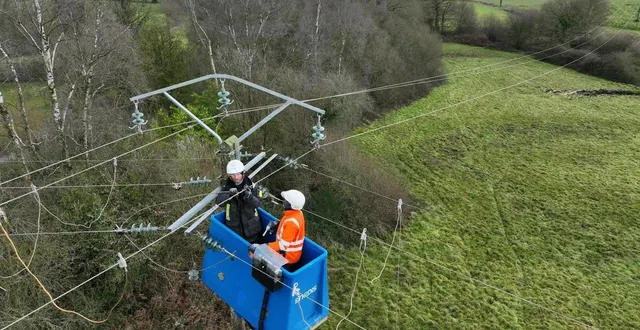 photo  ce dimanche matin 11 janvier 2026, en normandie, 23 000 foyers sont encore privés d’électricité, après le passage de la tempête goretti, dans la nuit de jeudi à vendredi.  &copy;  thomas brégardis / ouest-france 