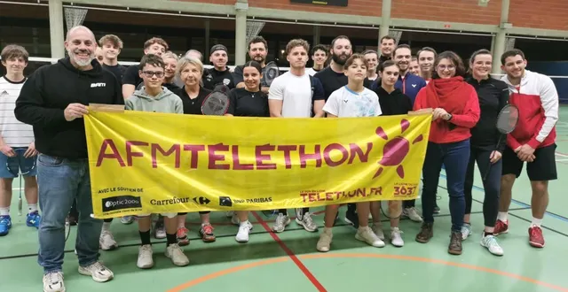 photo  la section badminton avait été la seconde de l’omnisports à se mobiliser pour le téléthon, elle a récolté à elle seule 160 € lors du tournoi organisé début décembre.  &copy;  le maine libre 