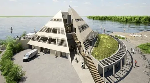 photo  les travaux de la pyramide du lac de maine doivent démarrer jeudi 15 janvier 2026.  &copy;  lionel vié & associés architecture 