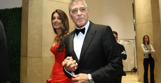 photo  l’acteur américain george clooney et son épouse, l’avocate libano-britannique amal clooney, assistent à la 83e cérémonie des golden globes à l’hôtel beverly hilton de beverly hills, en californie, le 11 janvier 2026.  &copy;  valerie macon/afp 