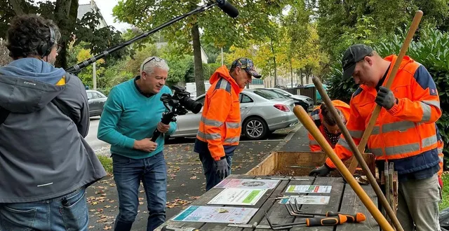 photo  le tournage du film documentaire utopie zéro chômeur a démarré, à laval, en mars 2024.  &copy;  filmsdelymagier 