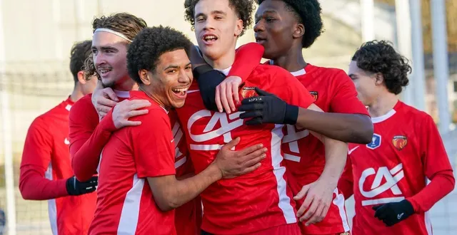 photo  la joie mancelle lors de leur victoire face à trélissac en 32es de finale de coupe gambardella, le 10 janvier 2026.  &copy;  arnaud despelchain 