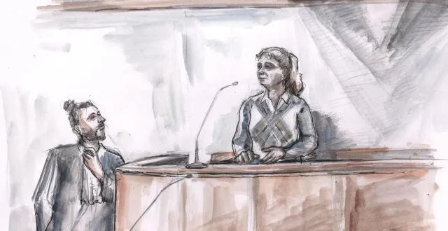 photo  l’accusée, michèle nourry, et son avocat, jérémy kalfon.  &copy;  rik / archives 