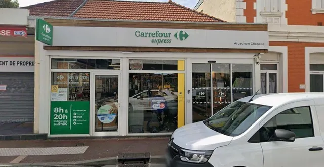 photo  un carrefour express d’arcachon (gironde) offre 20 % de réduction à ses clients depuis décembre 2025 s’ils paient leurs courses en bitcoin. photo d’illustration.  &copy;  capture d’écran google street view 