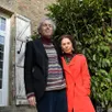 photo  maulévrier, mardi 13 janvier. le philosophe et universitaire franco-américain william franke et sa compagne béatrice machet, poète et traductrice au château de la frogerie. 