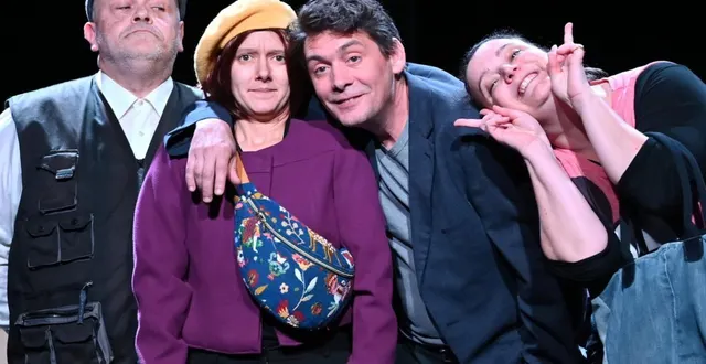 photo  les six comédiens de la compagnie cavalcade jouent cette fois-ci 25 personnages dans une comédie théâtrale ce dimanche 18 janvier à l’éolienne  &copy;  gilles laporte. 