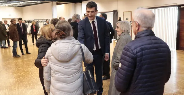 photo  jérôme baloge lors de la cérémonie des voeux samedi.  &copy;  archives co - benoit felace 