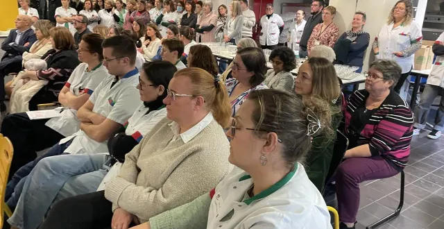 photo  la cérémonie des vœux rassemble toujours de nombreux salariés de l’hôpital d’argentan, premier employeur de la ville.  &copy;  ouest-france 