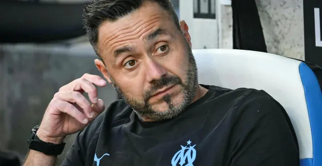 photo  l’entraîneur de l’om roberto de zerbi et son équipe ont connu un avant-match perturbé.  &copy;  afp 