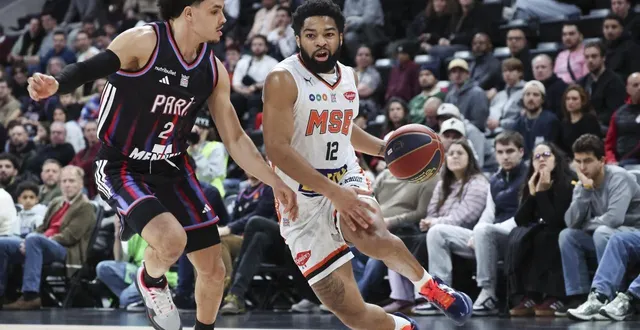 photo  les 28 points de trevor hudgins n’ont pas suffi aux manceaux pour inquiéter nadir hifi et paris basket, ce dimanche 18 janvier 2026.  &copy;  maxppp 
