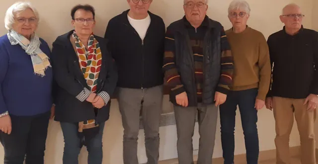 photo  le nouveau bureau. de gauche à droite : irène pommier, roselyne leray, henri cadotz (président), michel thomas, monique dersoir et daniel pelletier.  &copy;  ouest-france 