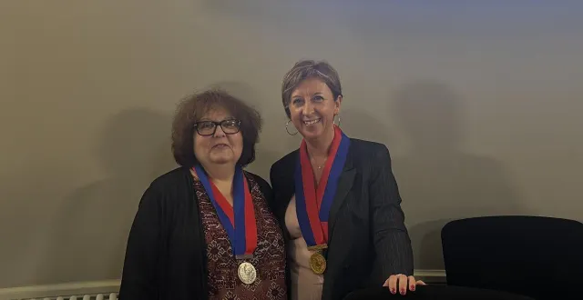 photo  la nouvelle vice-présidente marie-paule maubourguet et la nouvelle présidente christine gouin aux prud’hommes de niort.  &copy;  co - dimitri geslot. 
