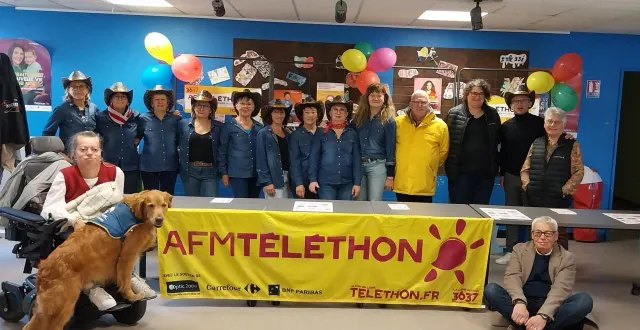 photo  le collège s’était mobilisé pour le téléthon aux côtés des country star et de l’équipe de l’afm téléthon.  &copy;  le maine libre 