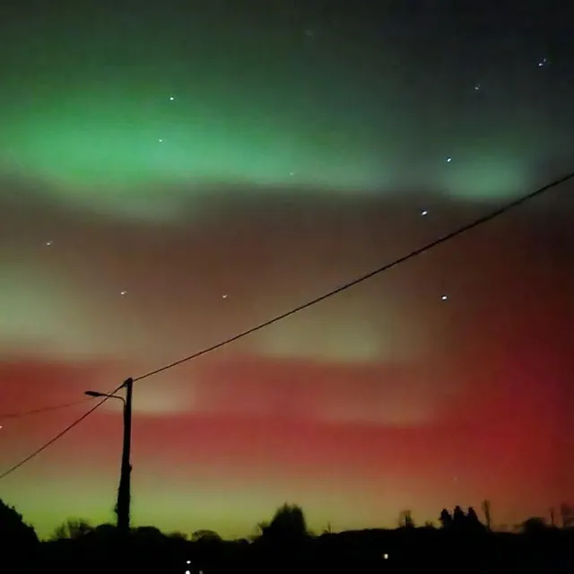 photo aurores boréales à guiscriff, dans le morbihan.  ©  annaick