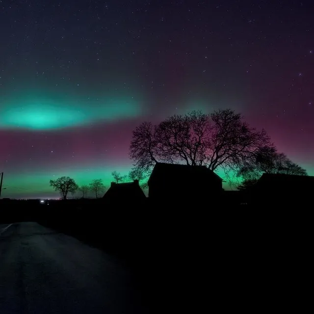 photo des aurores boréales au dessus du trégor.  ©  amanda hinault