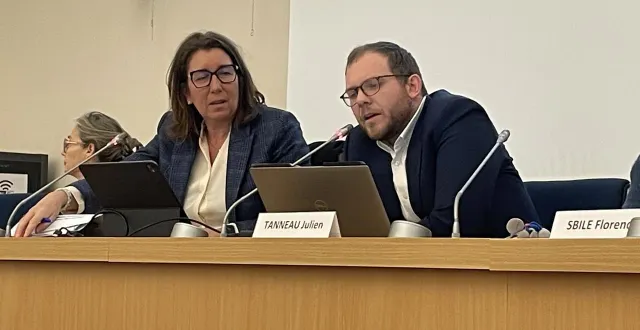 photo  virginie valtier, maire de mortagne-au-perche, et julien tanneau, son adjoint aux finances.  &copy;  ouest-france 