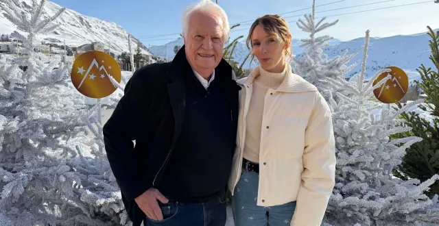 photo  andré dussollier et pauline clément au 29e festival de l’alpe d’huez pour le film chers parents.  &copy;  ouest-france 