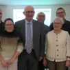 photo jacky marchand, maire de trangé, entouré des élus de la municipalité, lors de ses derniers vœux.
